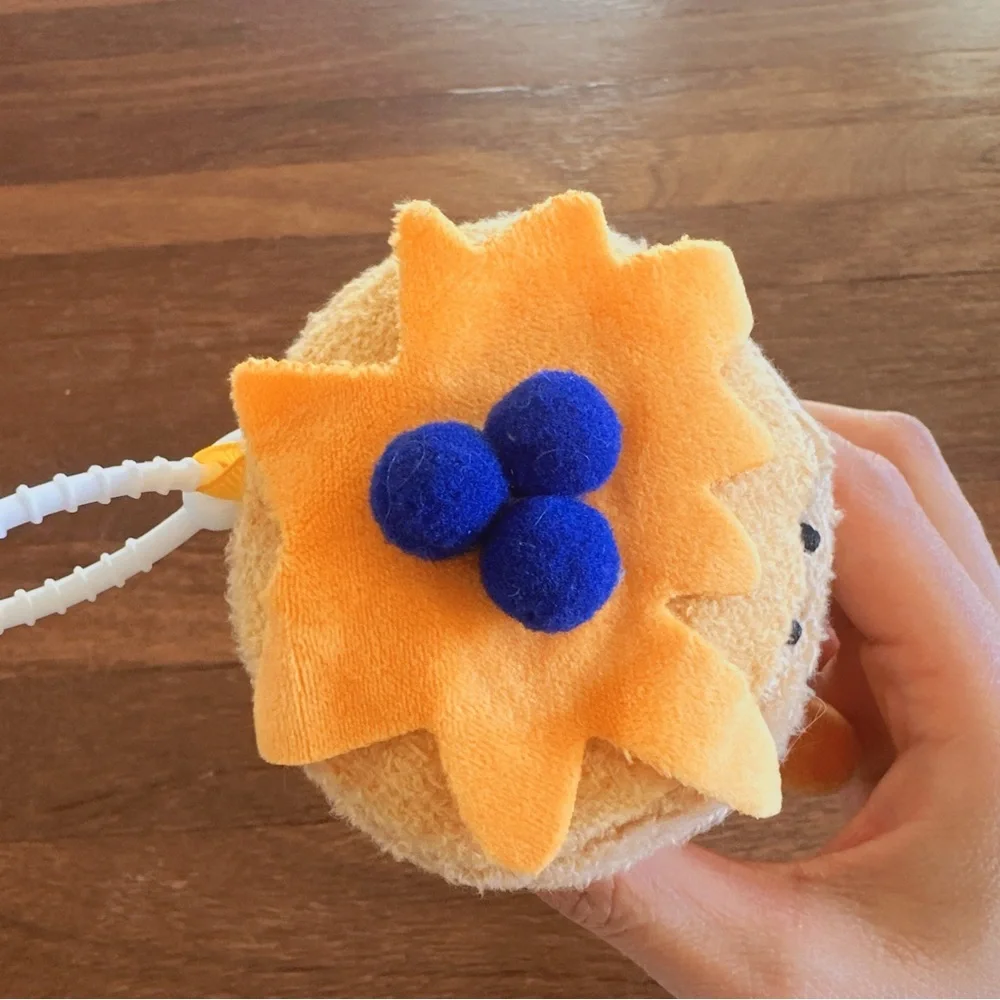Cute Pancake Plush Keychain Kawaii Food Charm Soft Stacked Pancakes New